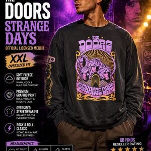 The Doors Strange Days Sweatshirt H&M Black Graphic XXL Oversized Pullover